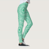 Jade Groene Mandala Patroon Leggings (Rechts)
