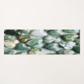 Jade Groene Marmeren Hart Cluster Yoga Mat (Voorkant (horizontaal))