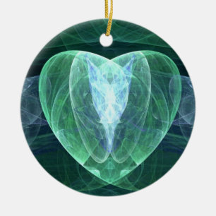 Jade Heart Keramisch Ornament