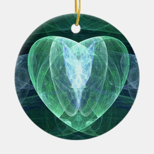 Jade Heart Keramisch Ornament (Voorkant)