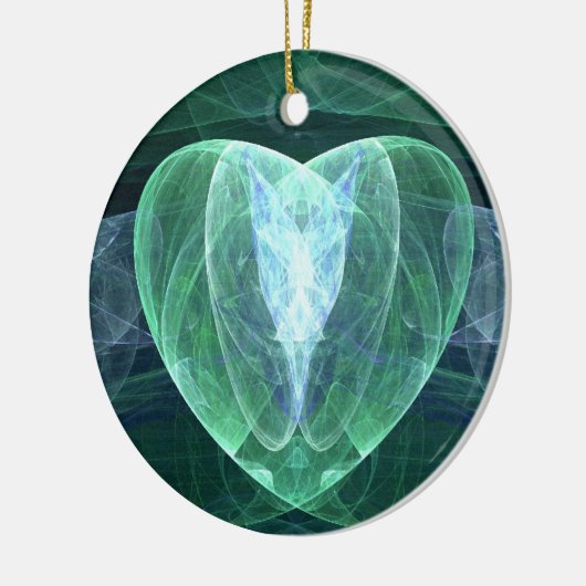 Jade Heart Keramisch Ornament (Links)