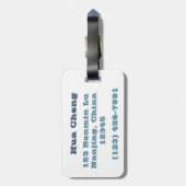 Jade Journeyman Bagagelabel (Achterkant verticaal)