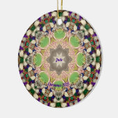 JADE ~ KERST Paarse Blauw Groen 2025 Keramisch Ornament (Links)