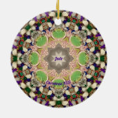 JADE ~ KERST Paarse Blauw Groen 2025 Keramisch Ornament (Achterkant)