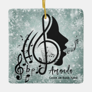 Jade Koordirigent Cadeaus Muzieknoten Kerstmis Keramisch Ornament