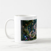 Jade kosmische bloemen koffiemok (Links)