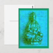 Jade Kwan Yin briefkaart (Voorkant / Achterkant)