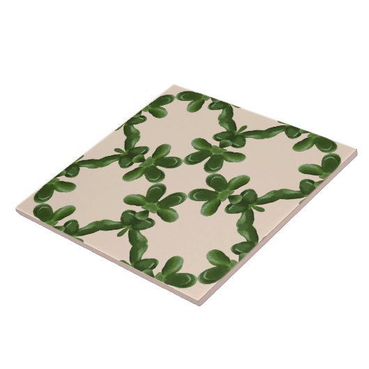 Jade Lattice in Cream Tegeltje (Zijkant)