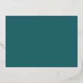 Jade Minimalistische Script Bruidsdouche Roze Goud Folie Uitnodiging (Achterkant)