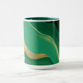 Jade Modern Aesthetic Emerald Mystic Swirl Mok (Midden)