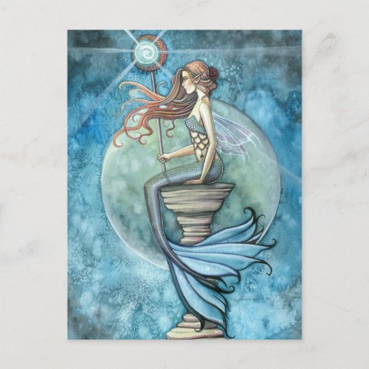 Jade Moon Zeemeermin Ansichtkaart Briefkaart (Voorkant)