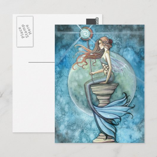 Jade Moon Zeemeermin Briefkaart (Voorkant / Achterkant)