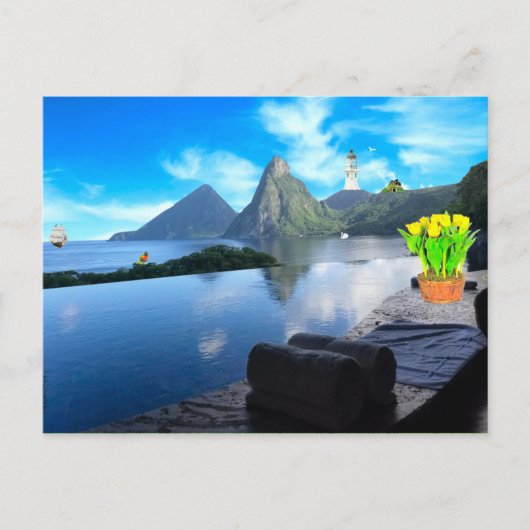 Jade Mountain Resort Briefkaart (Voorkant)