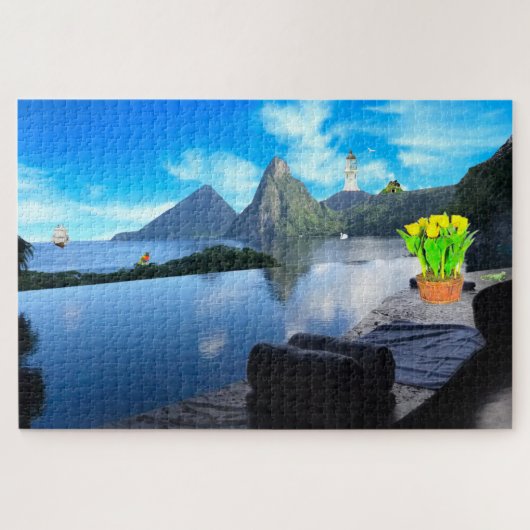 Jade Mountain Resort Legpuzzel (Horizontaal)