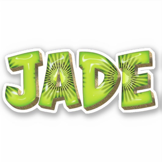 Jade Name Kiwi Design Aufkleber Sticker (Voorkant)