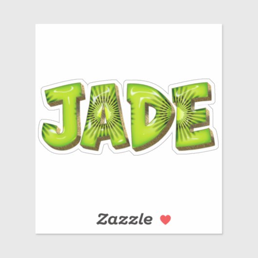Jade Name Kiwi Design Aufkleber Sticker (Vel)