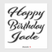 Jade Name Vorname black Sticker Geburtstag (Vel)