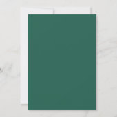 Jade Paarse Blad Bruiloft Kaart (Achterkant)