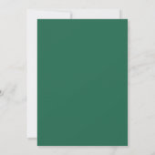 Jade Paarse Bloem Bruiloft Kaart (Achterkant)