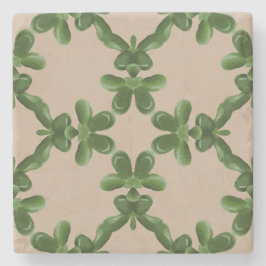 Jade rooster in Beige Stenen Onderzetter
