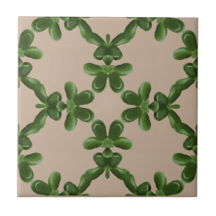 Jade rooster in Beige Tegeltje