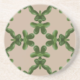 Jade rooster in Beige Zandsteen Onderzetter