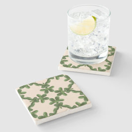 Jade rooster in Crème Stenen Onderzetter