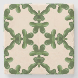 Jade rooster in Crème Stenen Onderzetter