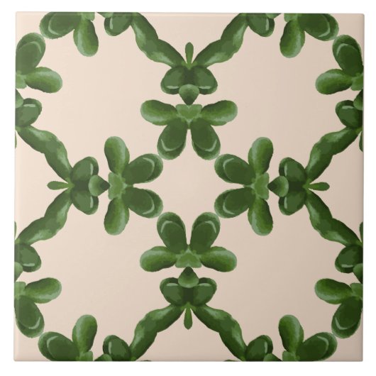 Jade rooster in Crème Tegeltje (Voorkant)