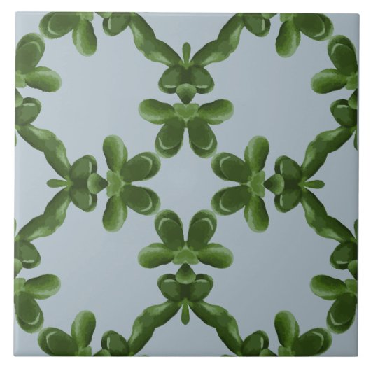 Jade rooster in helder water tegeltje (Voorkant)