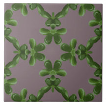 Jade rooster in stoffig lila