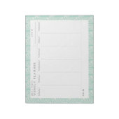 Jade Scallops Family Weekly Planner Notepad Notitieblok (Linkerzijde)