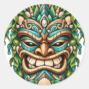 Jade Shell Tiki Sticker