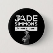 Jade Simmons for President Ronde Button 5,7 Cm (Voorkant)