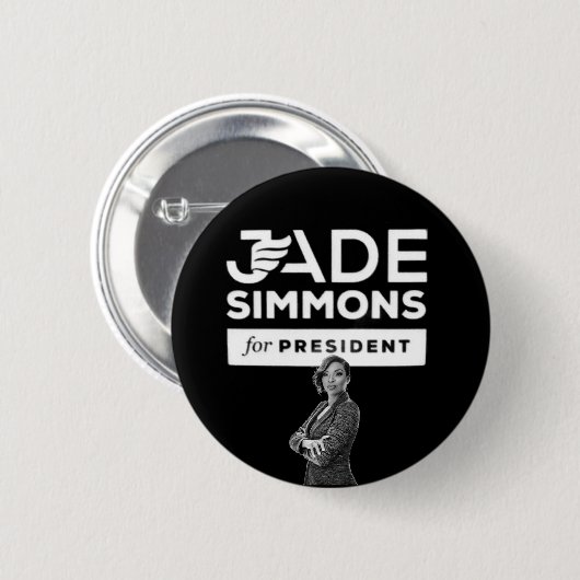 Jade Simmons for President Ronde Button 5,7 Cm (Voorkant /achterkant)