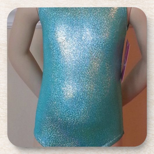 Jade Sparkle Gymnastiek Leotard Lover Bier Onderzetter (Voorkant)