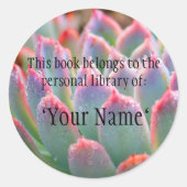 Jade Succulent Personal Library Sticker (Voorkant)