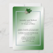 Jade Swan 35th Wedding Jubileum Uitnodiging (Voorkant)