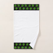 Jade Tree-bladeren op zwarte & witte doekset Bad Handdoek (Handdoek)