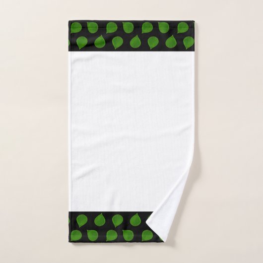 Jade Tree-bladeren op zwarte & witte doekset Bad Handdoek (Handdoek)