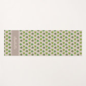 Jade Tree Leaves & Name on Beige Yoga Mat (Voorkant (horizontaal))