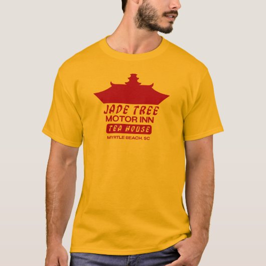 Jade Tree Motor in Retro Myrtle Beach T-shirt (Voorkant)