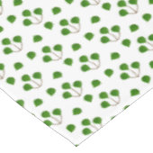 Jade Tree of Life Branches & Green Leaves op White Tafelkleed (Gekanteld)