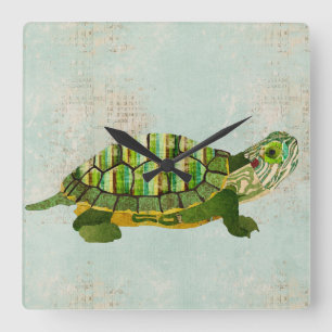 Jade Turtle Clock Vierkante Klok