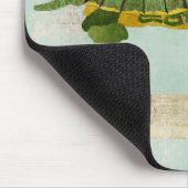 Jade Turtle Monogram Mousepad Muismat (Hoek)