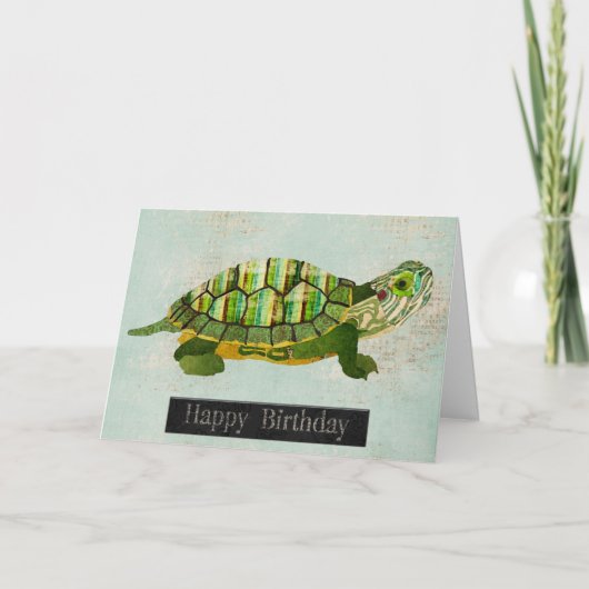 Jade Turtle Verjaardag Kaart (Voorkant)