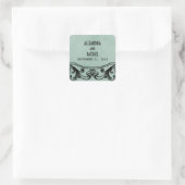 Jade Vintage Swirls Wedding Stickers (Tas)