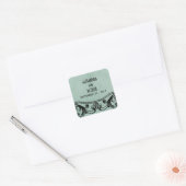 Jade Vintage Swirls Wedding Stickers (Envelop)