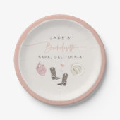 JADE Wine Cowgirl Country Bachelorette Itinerary Papieren Bordje (Voorkant)