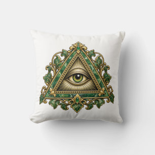Jade Wing Kussen met Oog